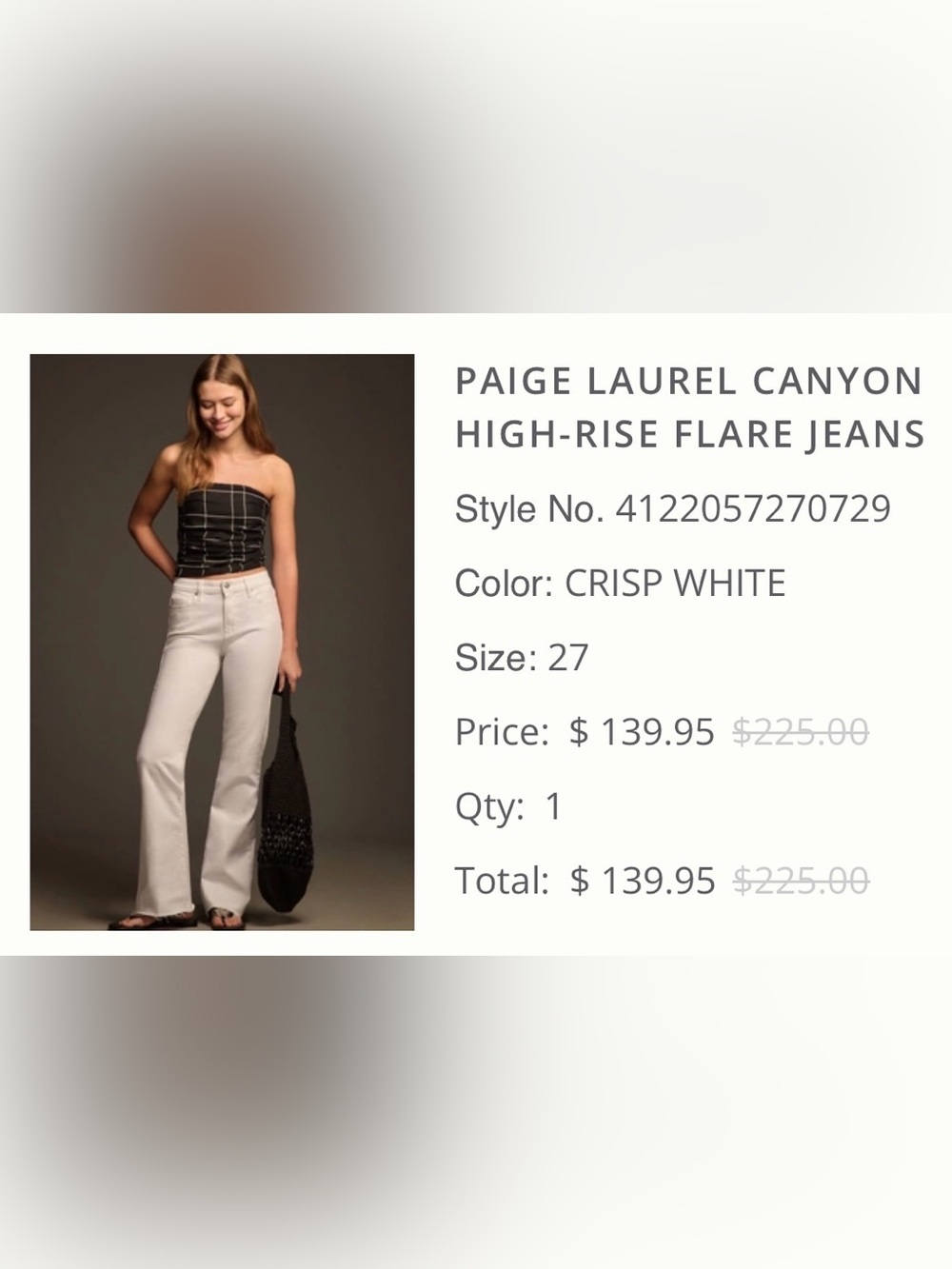Anthropologie PAIGE High-Rise Flare Jeans in Crisp White